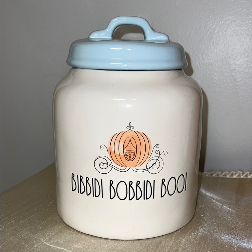 Bibbidi Bobbidi Boo Ceramic Jar with Blue Lid